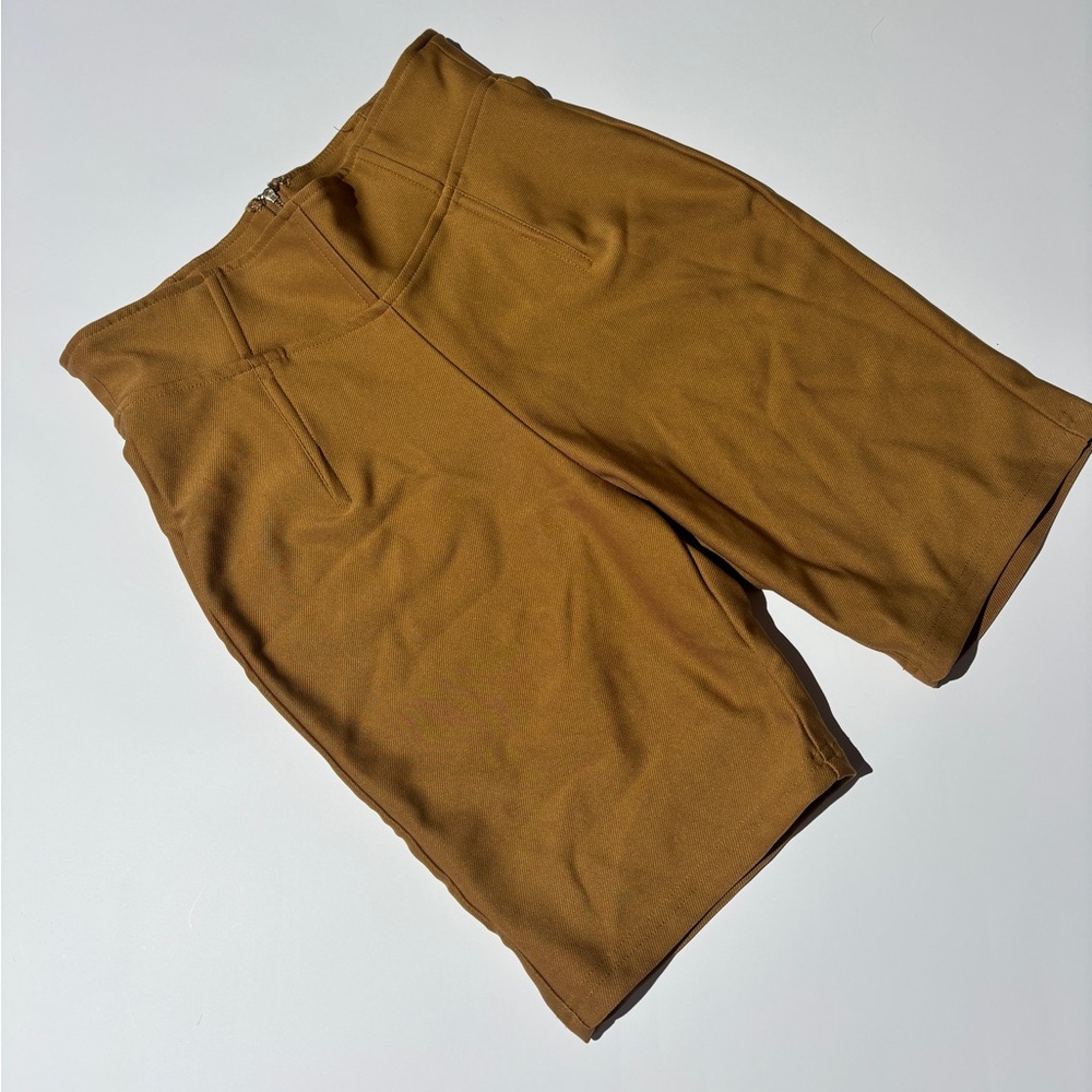 Tan High-Waisted Cycle Shorts
